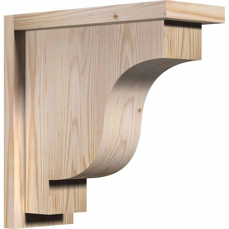 Ekena Millwork Newport Smooth Corbel w/Backplate, Douglas Fir, 5 1/2"W x 14"D x 14"H COR06X14X14NEW01SDF